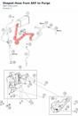 Diagram preview: Shaped Hose from AKF to Purge (A60715021050)