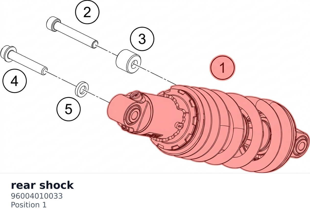 Diagram preview: rear shock (96004010033)