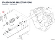 2TH,3TH GEAR SELECTOR FORK 18010601A diagram position