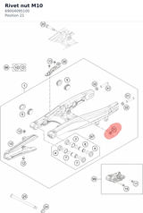 Diagram preview: Rivet nut M10 (69004095100)