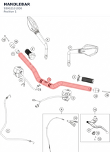 Diagram preview: HANDLEBAR (93002101000)