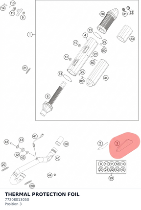 Diagram preview: THERMAL PROTECTION FOIL (77208013050)