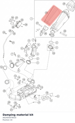 Diagram preview: Damping material kit (A62405979010)