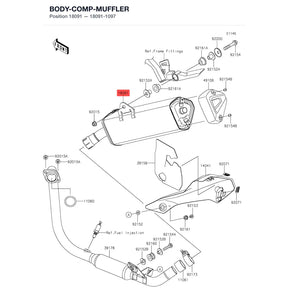 Kawasaki OEM – BODY-COMP-MUFFLER product image
