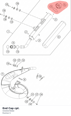 Diagram preview: End Cap cpl. (55505079060)