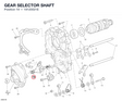 GEAR SELECTOR SHAFT 18120021E diagram position