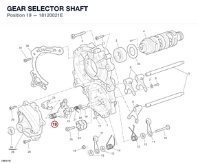 GEAR SELECTOR SHAFT 18120021E diagram position
