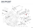 CAM, GEAR SHIFT 18220281A diagram position