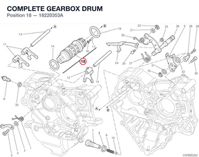 COMPLETE GEARBOX DRUM 18220353A diagram position