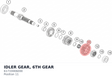 Diagram preview: IDLER GEAR, 6TH GEAR (61733006000)