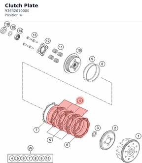 Diagram preview: Clutch Plate (93632010000)