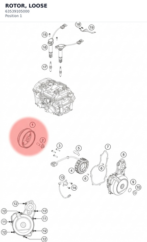 Diagram preview: ROTOR, LOOSE (63539105000)