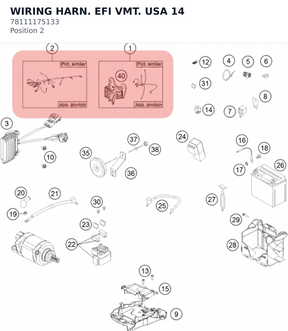 Diagram preview: WIRING HARN. EFI VMT. USA   14 (78111175133)