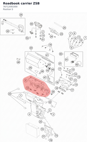 Diagram preview: Roadbook carrier ZSB (76712091000)