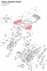Diagram preview: DECAL ENGINE COVER (70045099000)