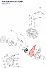 Diagram preview: IGNITION COVER GASKET (A64030040000)