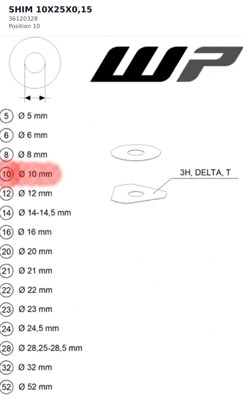 Diagram preview: SHIM 10X25X0,15 (36120328)