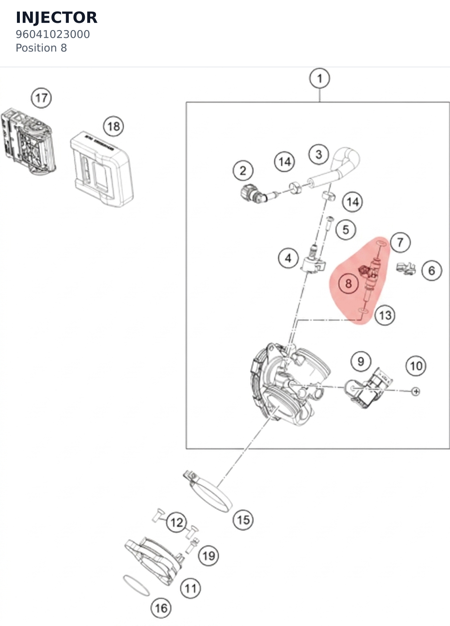Diagram preview: INJECTOR (96041023000)