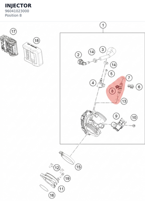 Diagram preview: INJECTOR (96041023000)