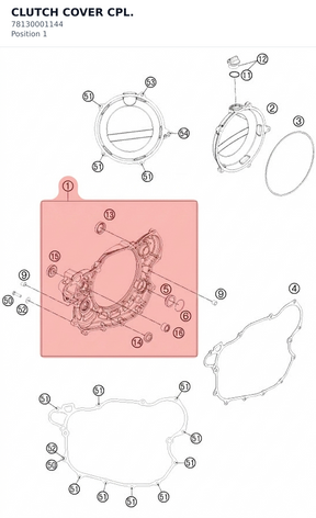 Diagram preview: CLUTCH COVER CPL. (78130001144)