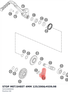 Diagram preview: STOP MET.SHEET 4MM 125/200'98 (50333069000)