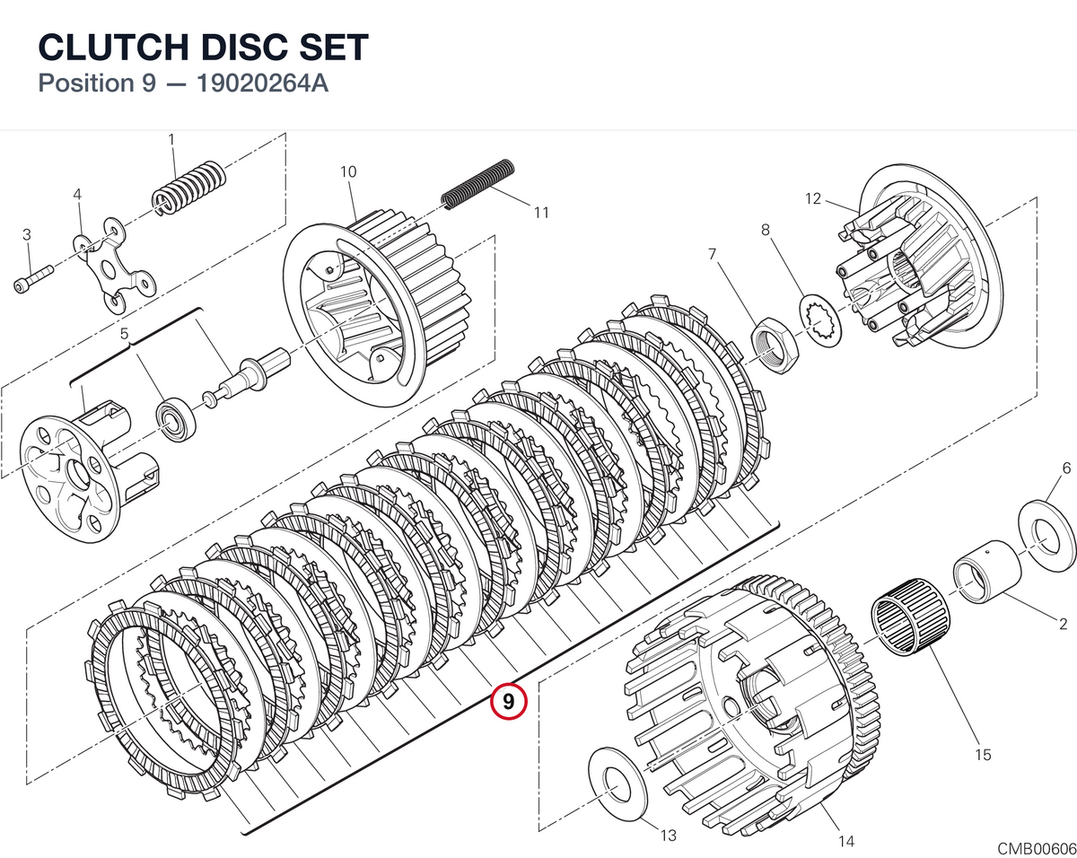 CLUTCH DISC SET 19020264A diagram position