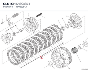 CLUTCH DISC SET 19020264A diagram position