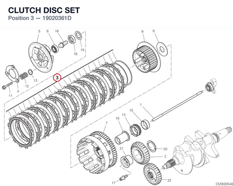 CLUTCH DISC SET 19020361D diagram position