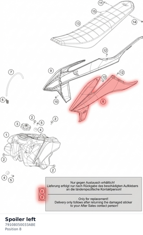 Diagram preview: Spoiler left (79108050033ABE)