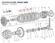 CLUTCH PLATE, DRIVE 3MM