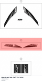 Diagram preview: Decal set 300 EXC TPI 2018 (79608198014)