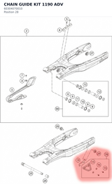Diagram preview: CHAIN GUIDE KIT 1190 ADV (60304070010)