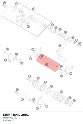 Diagram preview: SHIFT RAIL                2001 (46034020100)