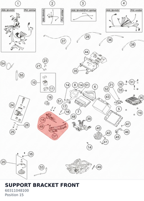 Diagram preview: SUPPORT BRACKET FRONT (60311048100)