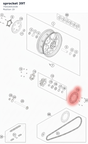 Diagram preview: sprocket 39T (75010051039)