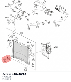Diagram preview: Screw K40x46/10 (69135015)