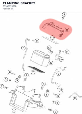 Diagram preview: CLAMPING BRACKET (63508055000)
