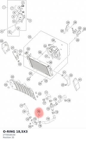 Diagram preview: O-RING 18,5X3 (J770018530)