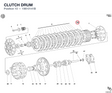 CLUTCH DRUM 19610141B diagram position