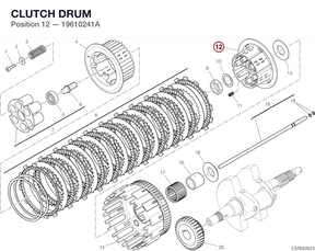 CLUTCH DRUM 19610241A diagram position