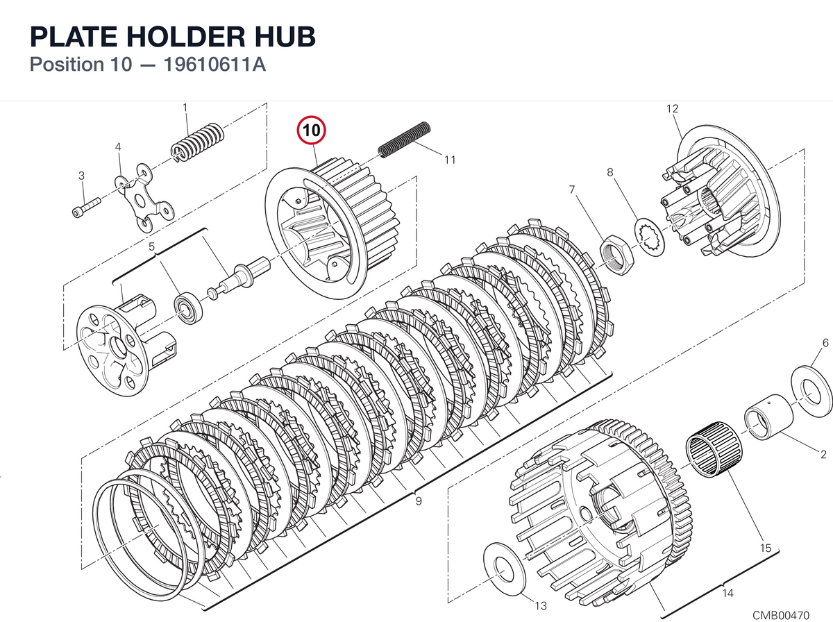PLATE HOLDER HUB 19610611A diagram position