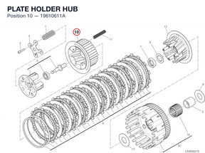 PLATE HOLDER HUB 19610611A diagram position