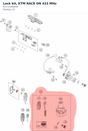 Diagram preview: Lock kit, KTM RACE ON 433 MHz (61711266044)