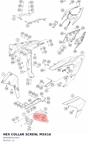 Diagram preview: HEX COLLAR SCREW, M5X16 (J900000501601)