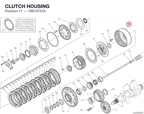 CLUTCH HOUSING 19810731A diagram position