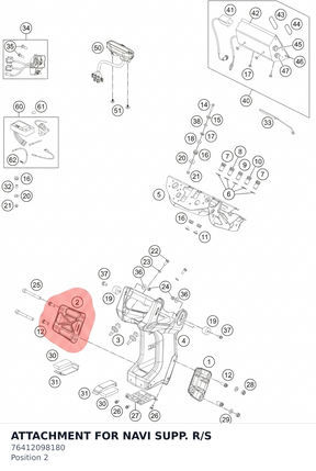 Diagram preview: ATTACHMENT FOR NAVI SUPP. R/S (76412098180)