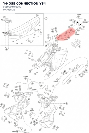 Diagram preview: Y-HOSE CONNECTION YS4 (0610000400300)