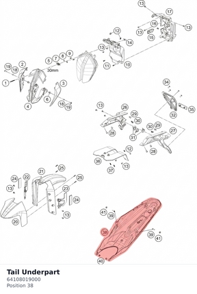 Diagram preview: Tail Underpart (64108019000)