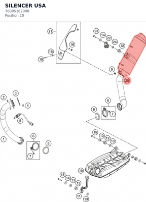 Diagram preview: SILENCER USA (76005182000)