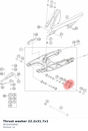 Diagram preview: Thrust washer 22.2x31.7x1 (90104036000)